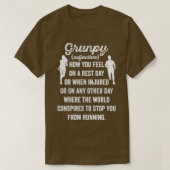 Grunpy run Funny Running 10k Runner Marathon Runne T-shirt (Design voorkant)