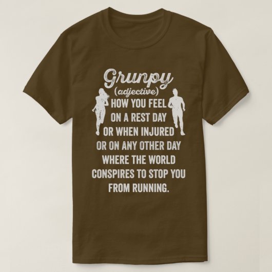 Grunpy run Funny Running 10k Runner Marathon Runne T-shirt (Design voorkant)