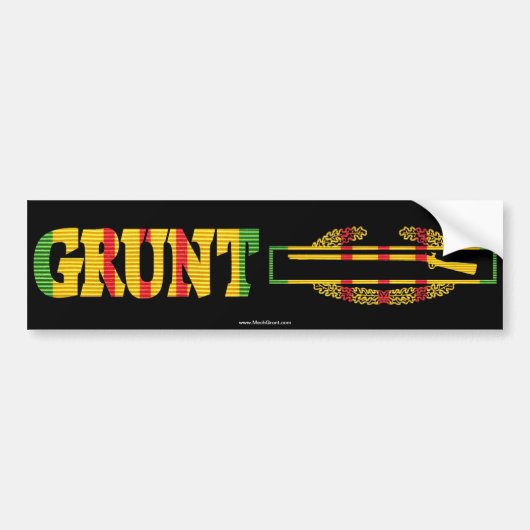 GRUNT Combat Infantryman Badge Bumpersticker (Voorkant)