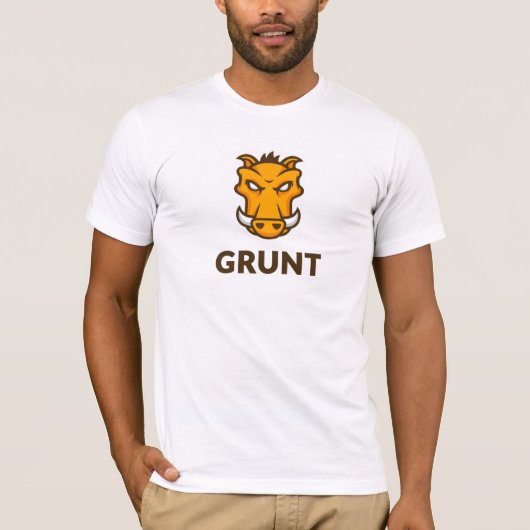 Grunt JS T-Shirt (wit) (Voorkant)