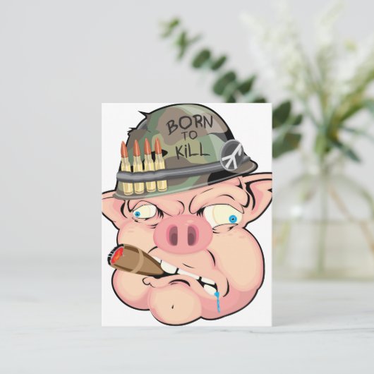 GRUNT PIG BRIEFKAART (Staand voorkant)