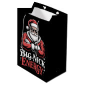 Grunt Style Grote Nick Energie Grappige Kerstman K Medium Cadeauzakje (Voorkant Gekanteld)