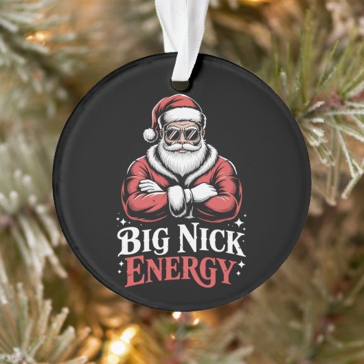Grunt Style Grote Nick Energie Grappige Kerstman K Ornament (Boom)