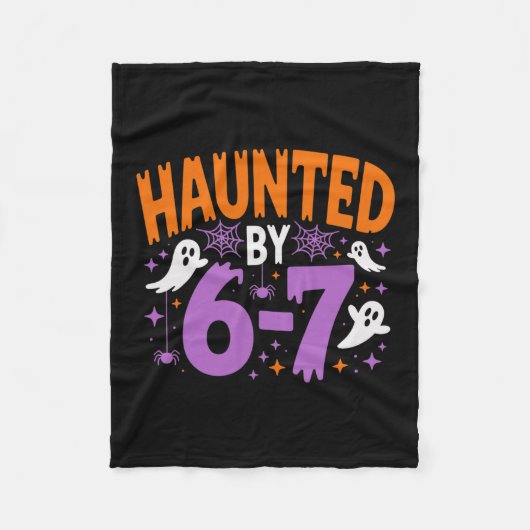 Grus Halloween Skelet Grus Zes Zeven Nummer Fleece Deken (Voorkant)