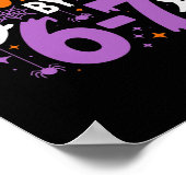 Grus Halloween Skelet Grus Zes Zeven Nummer Poster (Hoek)