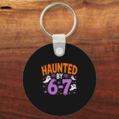 Grus Halloween Skelet Grus Zes Zeven Nummer Sleutelhanger (Voorkant)