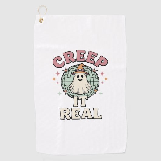 Grus het echt spook disco Halloween shirt ontwerp_ Golfhanddoek (Voorkant)