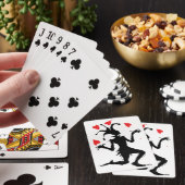 Grusclown die met Harten Speelt Pokerkaarten (Insitu)