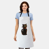 Grusel Cat Halloween Gift Classic T-shirt Schort (Gedragen)