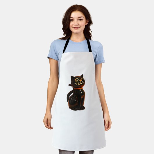 Grusel Cat Halloween Gift Classic T-shirt Schort (Gedragen)