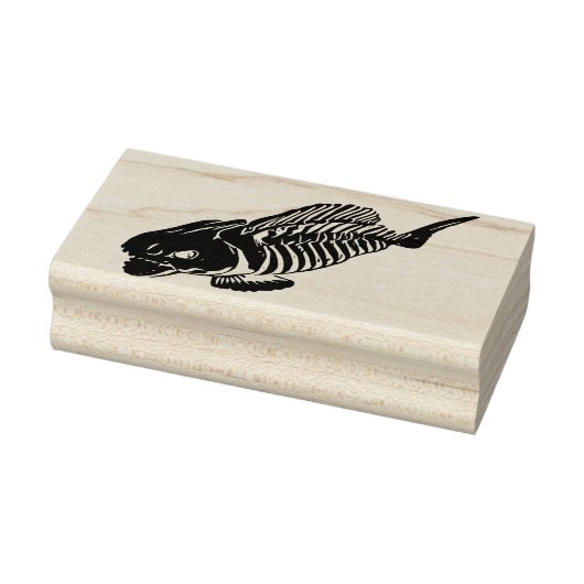 Grusel Fisch Rubberstempel (Stempel)