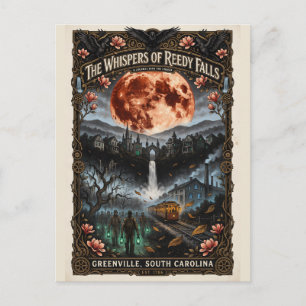Gruselig Greenville, South Carolina Vintage Horror Briefkaart