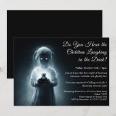 Gruselig Halloween-feestje uitnodiging voor kinder (Voorkant / Achterkant)