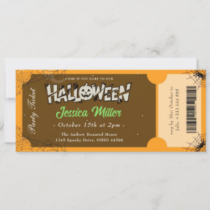 Gruselig Halloween-feestkaart Kaart