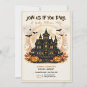 Gruselig Halloween-kostuumfeest Kaart (Voorkant)