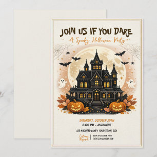 Gruselig Halloween-kostuumfeest Kaart