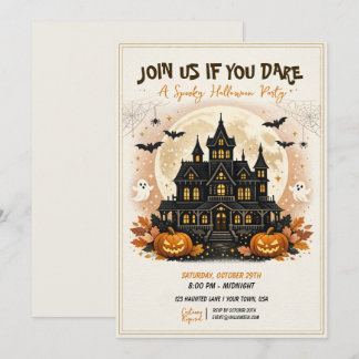 Gruselig Halloween-kostuumfeest Kaart