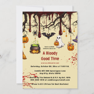Gruselige Bloedspatten Griezelen Halloween Feest  Kaart