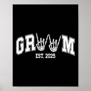 Gruselige Bruidegom Bruid 2025 Gotische Halloween Poster