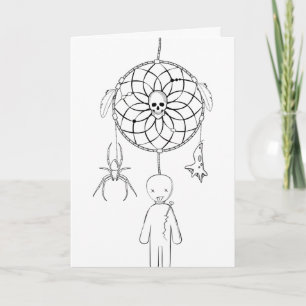 Gruselige Halloween Dreamcatcher Kaart