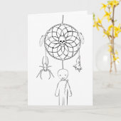 Gruselige Halloween Dreamcatcher Kaart (Gele Bloem)