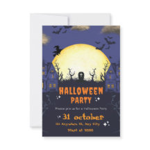 Gruselige Halloween-feest uitnodigingskaart