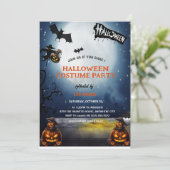 Gruselige Halloween-feestuitnodiging Kaart (Staand voorkant)