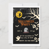 Gruselige Halloween-feestuitnodiging Kaart (Voorkant)