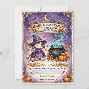 Gruselige Halloween-feestuitnodiging 🎃👻 Kaart