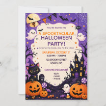 Gruselige Halloween-feestuitnodiging