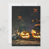 Gruselige Halloween-feestuitnodiging Kaart (Achterkant)