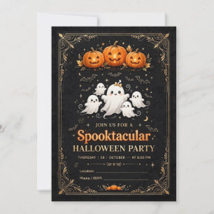 Gruselige Halloween-feestuitnodiging Kaart