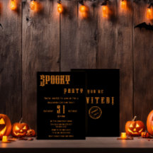 Gruselige Halloween-feestuitnodiging