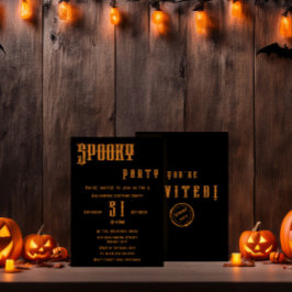 Gruselige Halloween-feestuitnodiging Kaart
