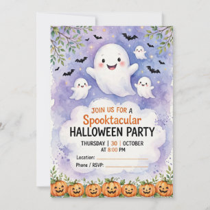 Gruselige Halloween-feestuitnodiging Kaart