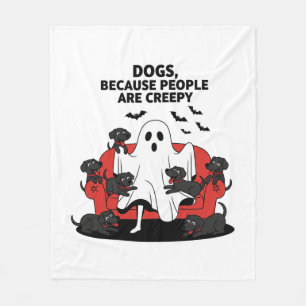 Gruselige Halloween Hond Spokenbeeld 23 Fleece Deken