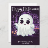 Gruselige Halloween-illustratie kerstkaart (Voorkant / Achterkant)