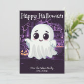 Gruselige Halloween-illustratie kerstkaart (Staand voorkant)