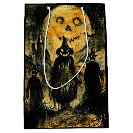 Gruselige Halloween Jack O Lantern Spukseizoen Medium Cadeauzakje