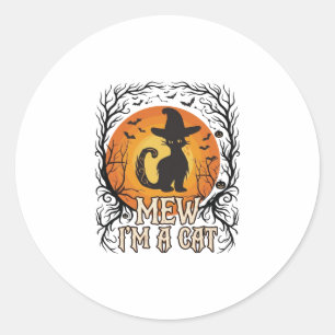 Gruselige Halloween Pompoen Spokerige Nacht Geest Ronde Sticker
