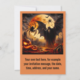 Gruselige Halloween-uitnodigingskaart Aanpasbaar