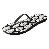 Gruselige Schedel Zwart & Wit Patroon|Prettig Hall Teenslippers (Schuin)