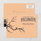 Gruselijk Halloween-huwelijk Briefkaart (Voorkant / Achterkant)