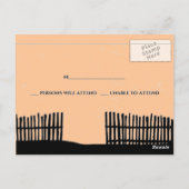 Gruselijk Halloween-huwelijk Briefkaart (Achterkant)