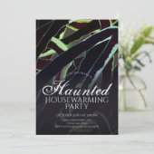 Gruselijk Huis Verwarmingsfeest Zwart Groen Hallow Kaart (Staand voorkant)