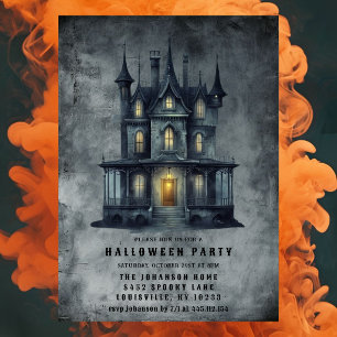 Gruselijk Victoriaans Landhuis Halloween Feest Uit Kaart