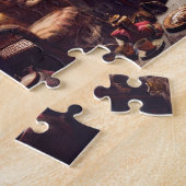 Gruselijke Bruid's Gotische Macabere Zolder Legpuzzel (Zijkant)