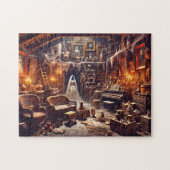 Gruselijke Bruid's Gotische Macabere Zolder Legpuzzel (Horizontaal)