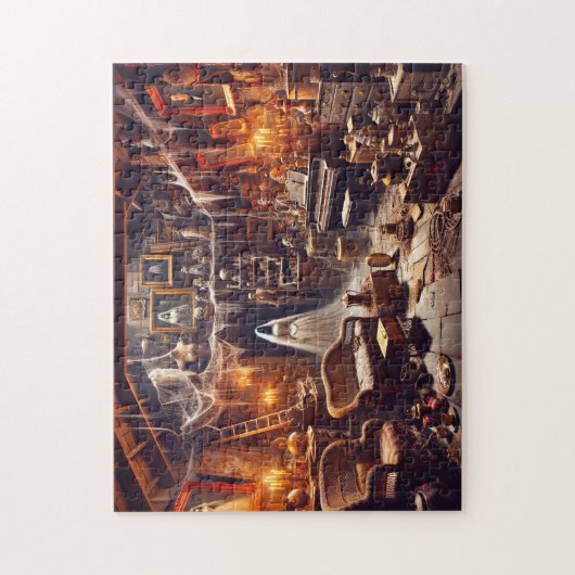 Gruselijke Bruid's Gotische Macabere Zolder Legpuzzel (Verticaal)