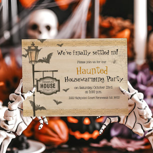 Gruselijke Halloween Huis Verwarmings Uitnodiging